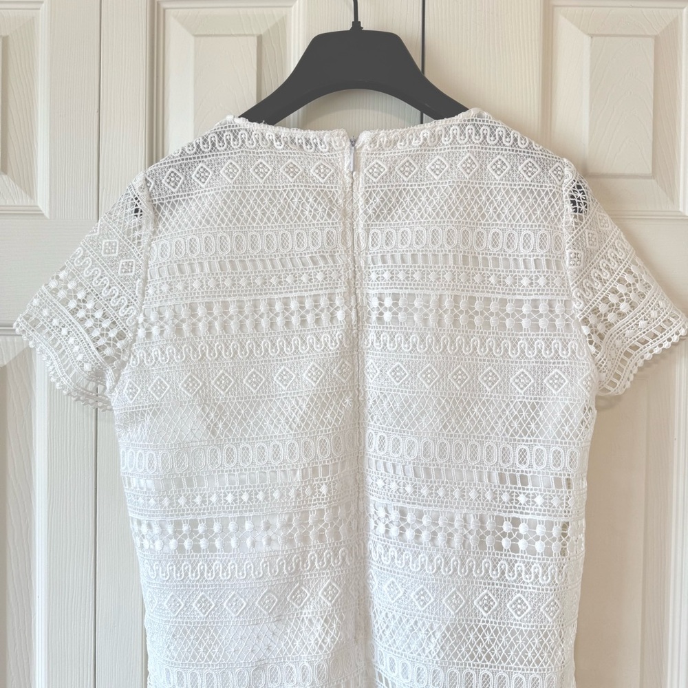 MANGO Elegant White Lace Dress - Picture 10 of 15